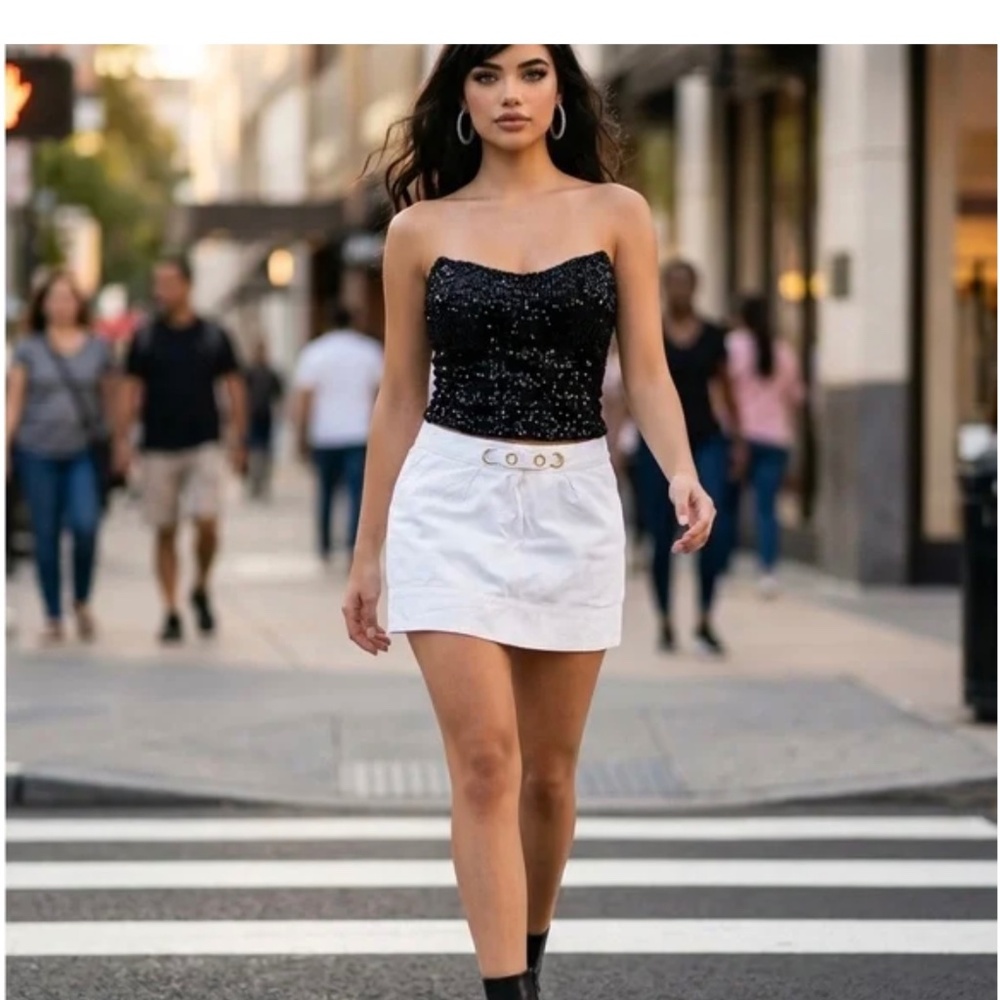 Armani Exchange Whirt Mini Skirt